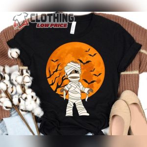 Marvel Guardians Mummy Groot Halloween Moon Shirt, Groot Mummy Batman Moon Halloween Shirt