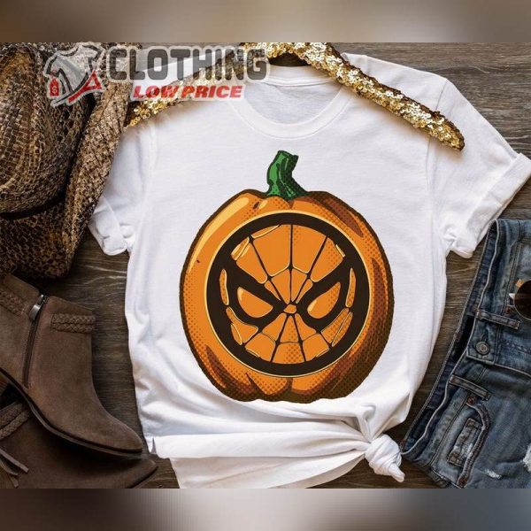 Marvel Spider-Man Halloween Pumpkin T-Shirt, Disneyworld Spider-man Pumpkin Halloween Tee