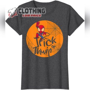 Marvel Spider-Man Trick Or Thwip Halloween T-Shirt, Spider-Man Halloween Moon Tee