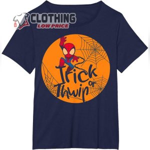 Marvel Spider Man Trick Or Thwip Halloween T Shirt Spider Man Halloween Moon Tee3