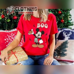 Mickey Halloween Disney Tees Cute Pumpkin Spooky Season Outfits Boo Crewneck Sweatshirt2