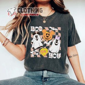 Mickey Minnie Boo To You Shirt Mickey Minnie Ghost Halloween Shirt Disney Spooky Season Tee Mickey Minnie Pumpkin Shirt2