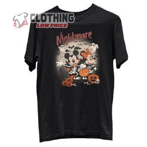 Mickey Minnie Halloween Shirt Vintage Disney Halloween Comfort Colors T shirt Nightmare On The Main Streat Shirt Halloween Pumpkin Shirt