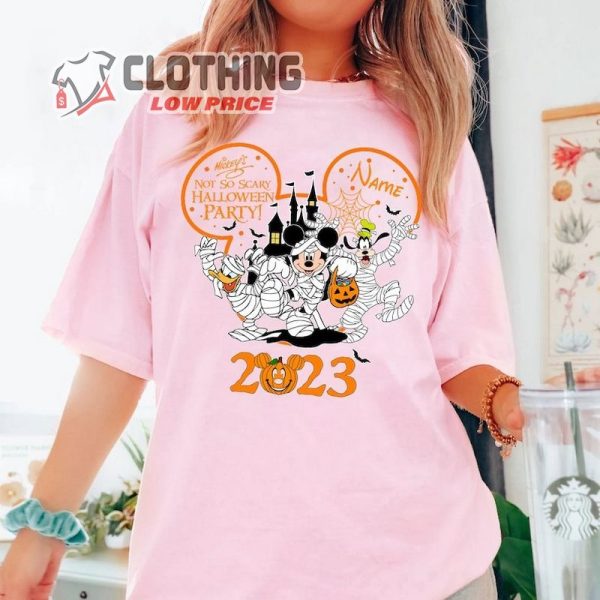 Mickey’S Not So Scary Halloween Party 2023 Shirts, Halloween Mickey & Friends Shirt, Disney Halloween Skeleton Tee