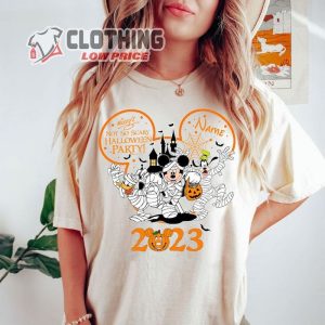 MickeyS Not So Scary Halloween Party 2023 Shirts Halloween Mickey Friends Shirt Disney Halloween Skeleton Tee4