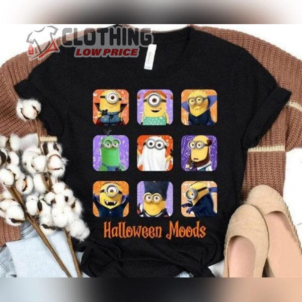 Minions Halloween Moods Shirt, Minions Halloween Boo Horror Shirt, Minions Halloween Shirt, Disneyland Family Vacation Shirt