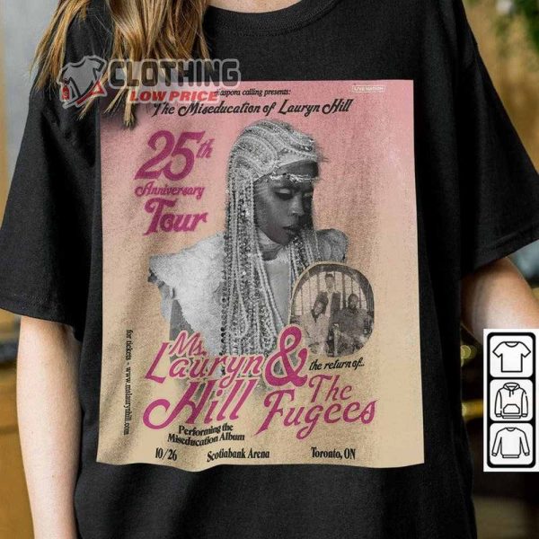 Ms Lauryn Hill Rap T-Shirt, The Miseducation Of Lauryn Hill World Tour Shirt, Ms Lauryn Hill  Shirt, Lauryn Hill Vintage Merch, 25th Anniversary Tour Gift