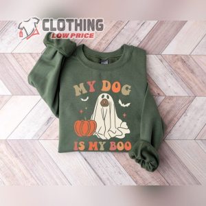 My Dog Is My Boo Sweatshirt, Halloween Dog Animal Pumpkin Shirt
