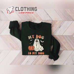 My Dog Is My Boo Sweatshirt Halloween Dog Animal Pumpkin Shirt3