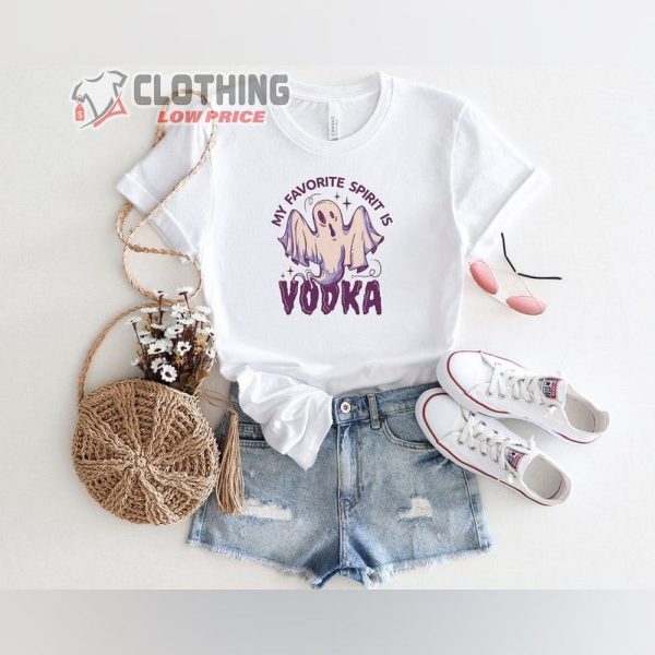 My Favourite Spirit Is Vodka Shirt, Halloween Ghost Shirt, Halloween Spooky Ghost, Gift For Halloween Lover, Halloween Costume, Cute Ghost Gift