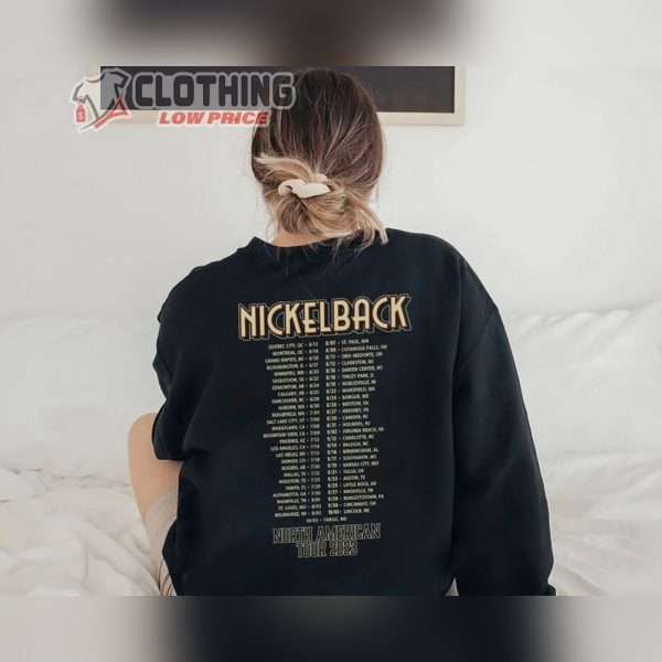 Nickelback With Brantley Gilbert Tour 2023 World Tour Unisex T-Shirt, Vintage Get Rollin’ Tour 2023 Shirt, Nickelback 2023 US Concert Merch