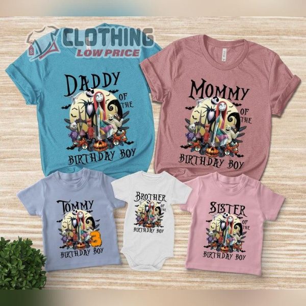 Nightmare Before Christmas Family Personalized Shirt, Birthday Custom T- Shirt, Best Halloween Costumes Gift