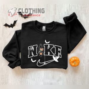 Nike Cute Ghost Flower Pumpkin Batman Sweatshirt, Swoosh Skeleton Pumpkin Shirt