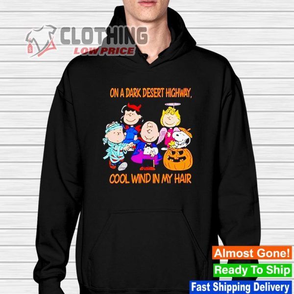 Official Peanuts Fall Snoopy Halloween 2023 Shirt, Snoopy Peanuts Jeep On A Dark Desert Highway Cool Wind In My Hair Snoopy Halloween Hoodie, Best Snoopy Halloween Ideas Merch