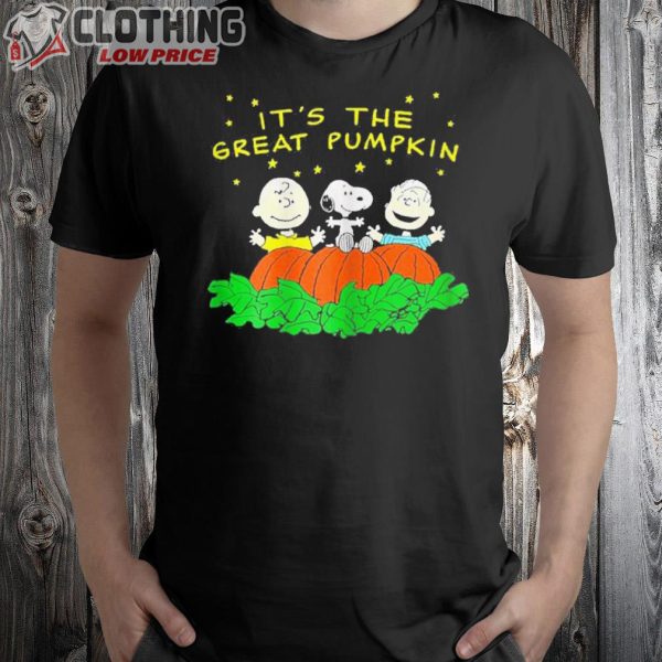 Official Peanuts Fall Snoopy Halloween 2023 T- Shirt, Peanuts Halloween Its The Great Pumpkin Charlie Brown Halloween Shirt, Halloween Decor Trends 2023 Merch