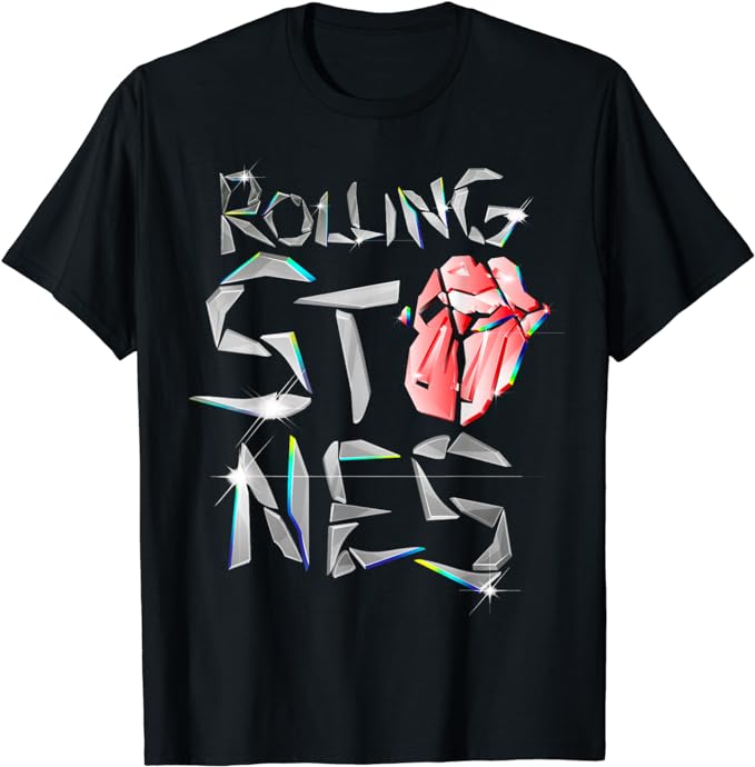 Official The Rolling Stones Glass Logo T Shirt amazon
