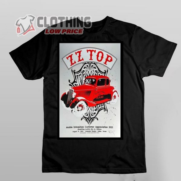 Official Zz Top Tour 2023 Granada Theater Poster Hoodie, Zz Top Concert Schedule T- Shirt, Zz Top Songs List Greatest Hits Shirt