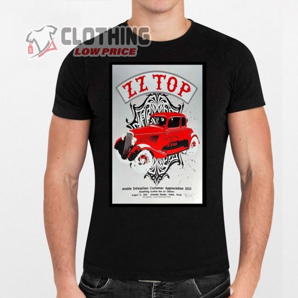 Official Zz Top Tour 2023 Granada Theater Poster Hoodie, Zz Top Concert Schedule T- Shirt, Zz Top Songs List Greatest Hits Shirt