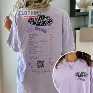 Olivia Rodrigo Guts Unisex T-Shirt, Olivia Rodrigo Album Tracklist Tee, Olivia Rodrigo Album Merch, Vampire Song Merch
