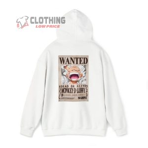 One Piece Luffy Hoodie Luffy Wanted Poster Shirt 3