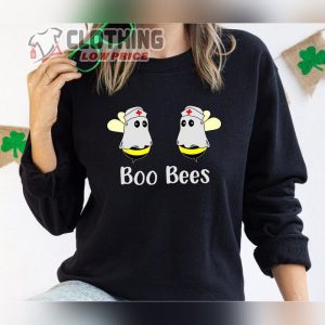 Oversized Boo Bees Halloween Sweatshirt Nurse Halloween Crewneck Boo Bees Halloween Hoodie Funny Boo Bees Shirt Halloween 2023 Trends Merch 1