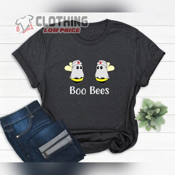 Oversized Boo Bees Halloween Sweatshirt, Nurse Halloween Crewneck Boo Bees Halloween Hoodie, Funny Boo Bees Shirt, Halloween 2023 Trends Merch