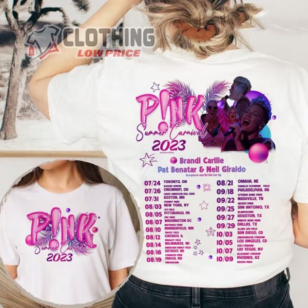 P!nk Summer Carnival 2023 Shirt, Trustfall Album T- Shirt, Pink T- Shirt, Pink Setlist 2023 US Tour Merch