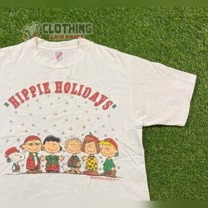 Peanuts Snoopy Christmas Hippie Holiday T Shirt 2