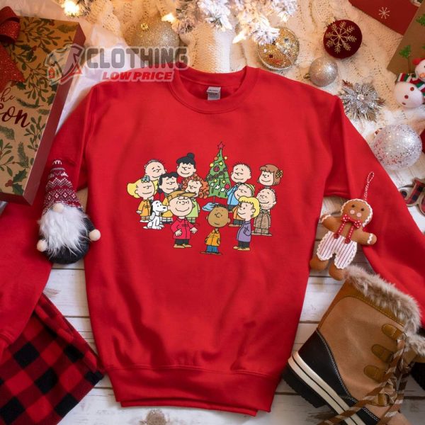 Peanuts Snoopy Christmas House, Charlie Brown Snoopy Christmas Tree Decorations Shirt, Peanuts Snoopy Merry Christmas Long Sleeve 2