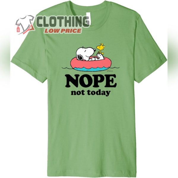 Peanuts – Snoopy Nope Not Today Premium T-Shirt, Snoopy Woodstock Swim Halloween Tee