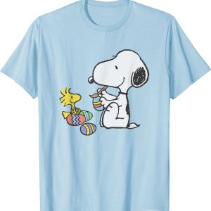 Peanuts Snoopy and Woodstock Easter Eggs Color T-Shirt3