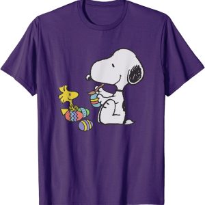 Peanuts Snoopy and Woodstock Easter Eggs Color T Shirt3