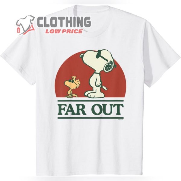 Peanuts Snoopy and Woodstock Far out T-Shirt, Far Out Snoopy Woodstock Peanuts Halloween Tee