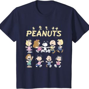 Peanuts Snoopy and friends dancing TeeWoodstock Peanuts Friends Halloween Dance Sleeve T Shirt3