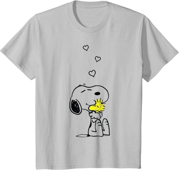 Peanuts Valentine Snoopy and Woodstock Hugs and Love Halloween T-Shirt