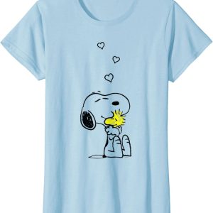 Peanuts Valentine Snoopy and Woodstock Hugs and Love Halloween T Shirt3