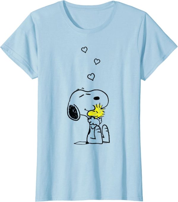 Peanuts Valentine Snoopy and Woodstock Hugs and Love Halloween T-Shirt