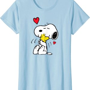 Peanuts Valentine Snoopy and Woodstock Lots of Love Short Sleeve T-Shirt