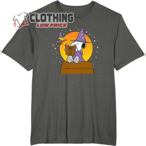 Peanuts Witch Woodstock Halloween Tee Shirt, Wizard Snoopy Halloween T-Shirt