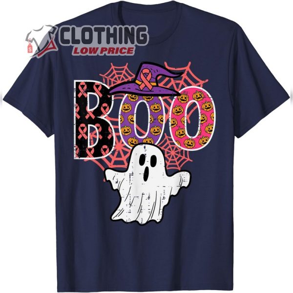 Pink Boo Spider Web Ghost Halloween Costume T-Shirt