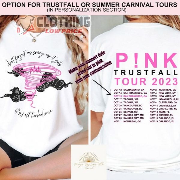 Pink Summer Carnival Tour 2023 Usa Shirt, Pink Concert Tickets Shirt, Pink Summer Carnival Tour Dates Shirt, Pink Concert Setlist Merch