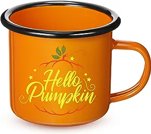 Potchen Hello Pumpkin Enamel Mug amazon