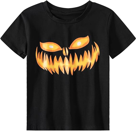 Pumpkin Face Skeleton Halloween T Shirt amazon