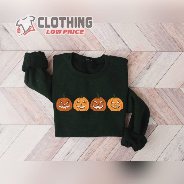 Pumpkin Sweatshirt, Halloween Crewneck Sweatshirt, Spooky Season Pumpkin Halloween Shirt