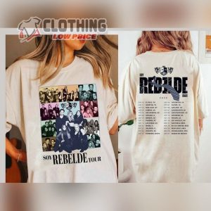Rbd Tour 2023 Setlist Shirt, Soy Rebelde Tour 2023 Sweatshirt, Rbd Tour 2023 Dates Merch, Rbd Concerts Tour Songs Merch