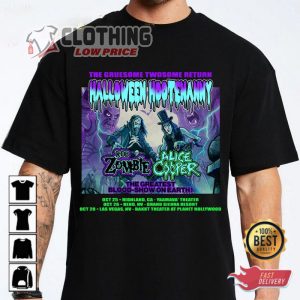 Rob Zombie And Alice Cooper Halloween Hootenanny Show T- Shirt, Lost In America Alice Cooper T- Shirt, Alice Cooper Special Forces Merch