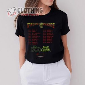 Rob Zombie Freaks On Parade Tour Setlists 2023 Shirts, Rob Zombie Alice Cooper Dates Merch, Rob Zombie Music Shirt,  Rob Zombie Concert 2023 Shirt