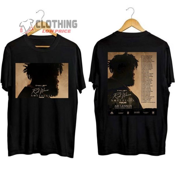 Rod Wave Nostalgia US Merch, Rapper Rod Wave 2023 Tour Dates Shirt, Rod Wave Nostalgia Winter Tour 2023 Sweatshirt, Nostalgia Tour 2023 T-Shirt