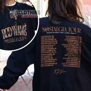 Rod Wave Nostalgia World Tour 2023 Merch Rod Wave 2023 Concert Beautiful Mind Tour Sweatshirt Rod Wave 2023 Tour Dates Tickets T Shirt 1