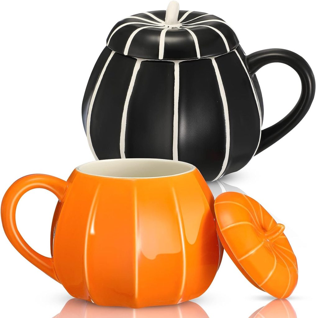 Romooa Pumpkin Shaped Fall Coffee Mug amazon